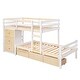 preview thumbnail 10 of 28, Twin over Twin Loft Bunk Bed with Drawers and Ladder