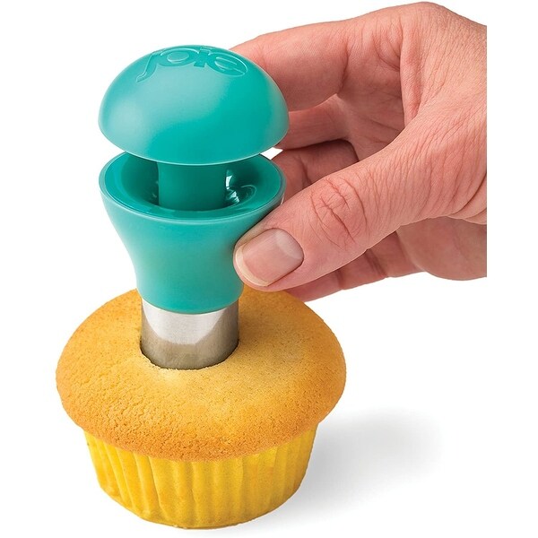 Joie Stainless Steel Cupcake Corer - Muffin Pastry Treat Cake Decorating Plunger - Teal. Opens flyout.