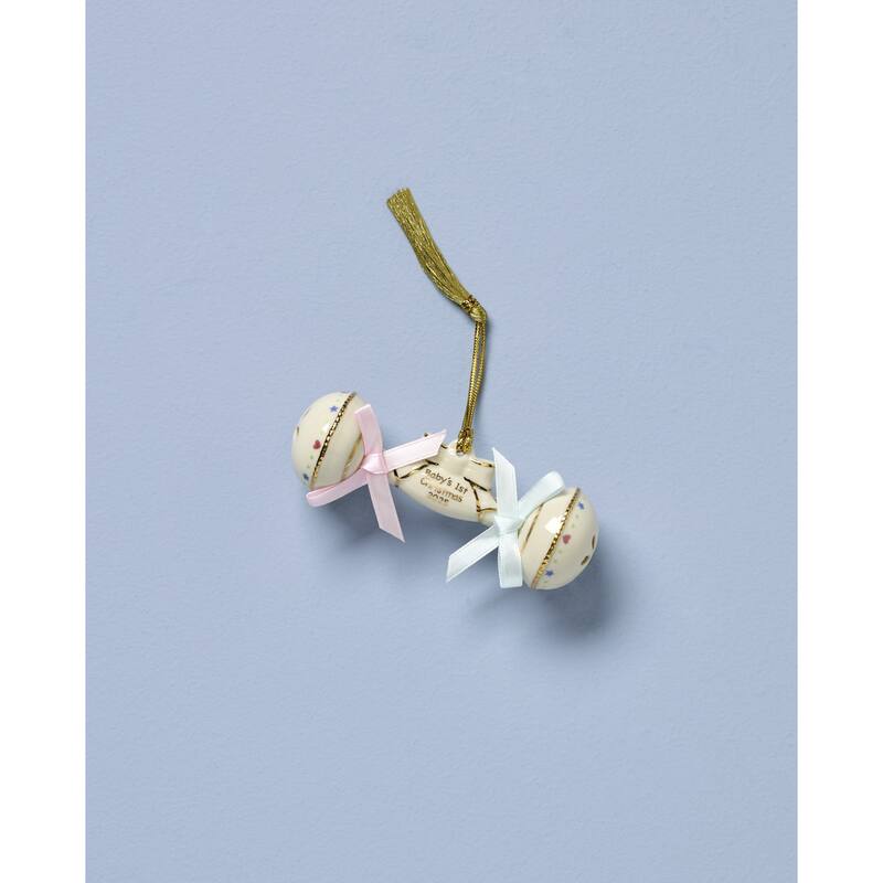 Lenox 2025 Baby's 1st Christmas Rattle Ornament