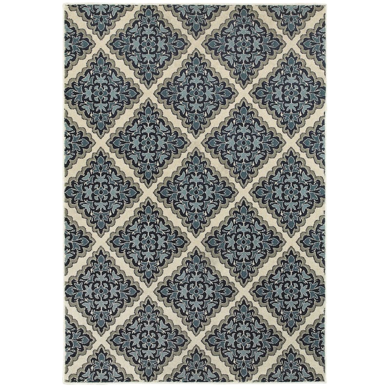 Vista Home Liliana Floral Garden Labyrinthe Area Rug - 9'10" x 12'10" - Rectangle