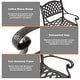 preview thumbnail 7 of 10, Nuu Garden Outdoor 3-Piece Bistro Set with Umbrella Hole, Black with Gold-Painted Edge