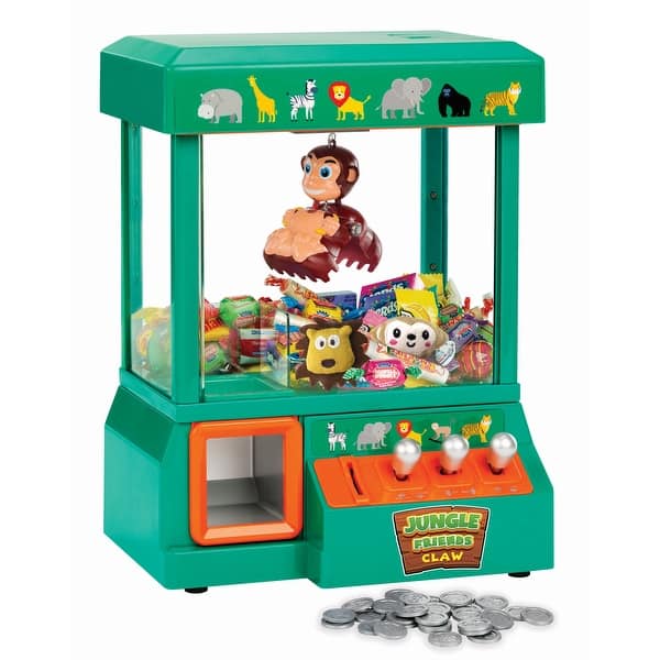 slide 2 of 2, Jungle Friends Claw with 3 Plush Animals
