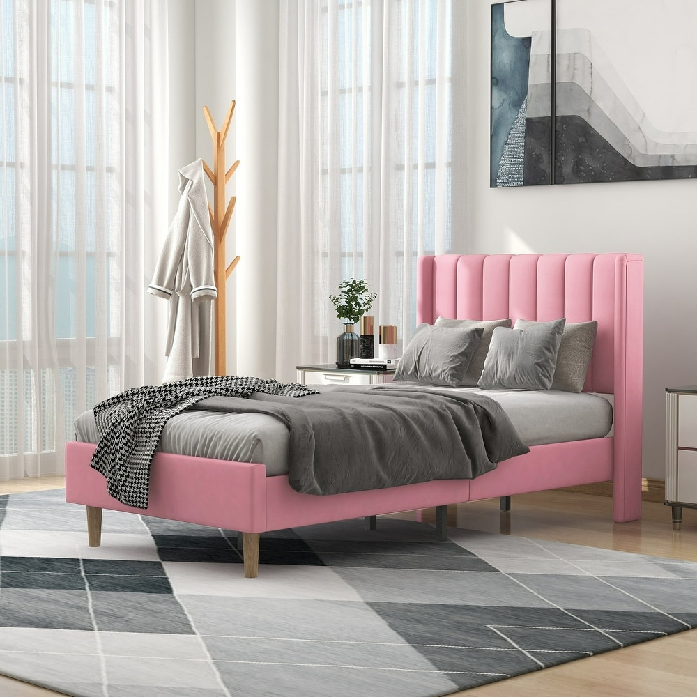 Mercury row milan deals wingback upholstered platform bed