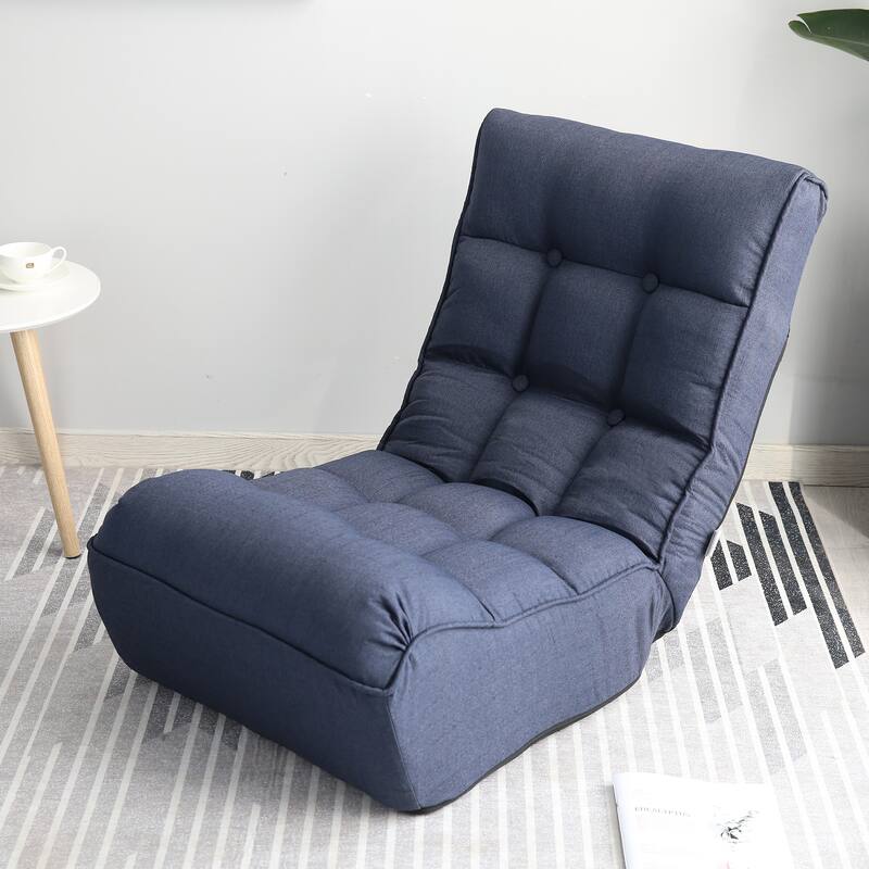 Navy 23.6" High Back Foldable Recliner Chair