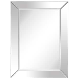 Modern Beveled Rectangular Wall Mirror,Bathroom,Bedroom,Living Room,Ready to Hang - 30 in. x 1.24 in. x 40 in.