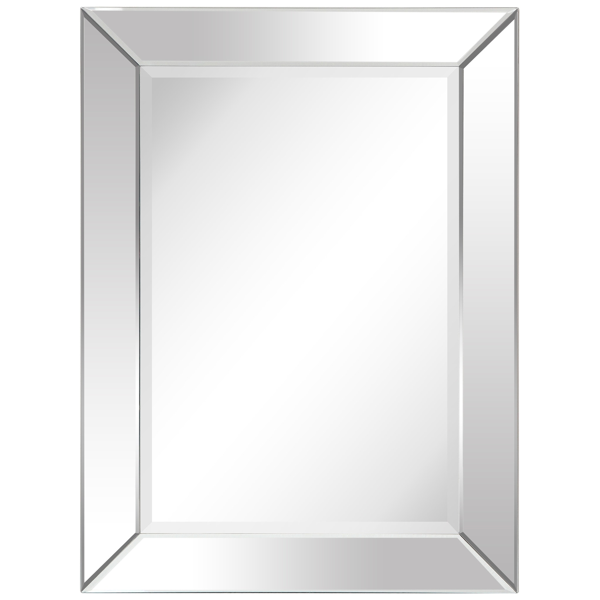 Modern Beveled Rectangular Wall Mirror,Bathroom,Bedroom,Living Room,Ready to Hang - 30 in. x 1.24 in. x 40 in.