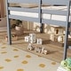 preview thumbnail 46 of 50, Solid Rubberwood Loft Bed Frame with Ladder, Guardrails and Underbed Storage Space - Low Height Design for Kids and Teens
