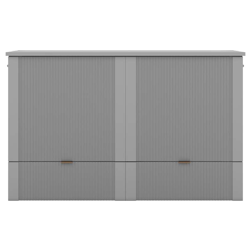 Murphy Bed with Pulley Structure Design,Drawer and USB Ports for Bedroom