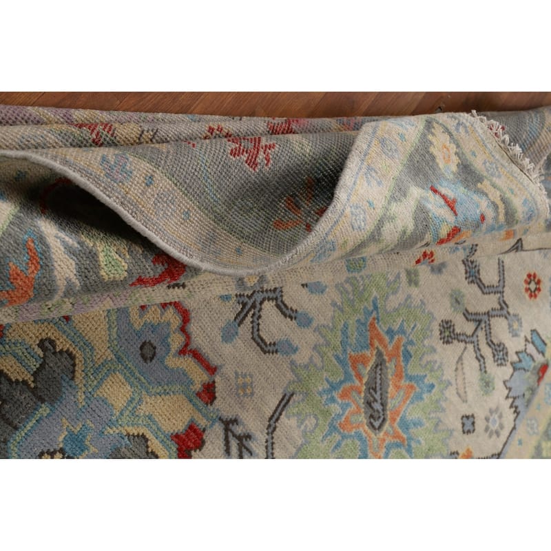 Oushak Indian Area Rug Handmade Transitional Wool Carpet - 8'0"x 9'10"