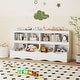 preview thumbnail 26 of 30, Costway Toy Storage Organizer for Toys & Books 4-Cubby Kids Bookcase - See Details