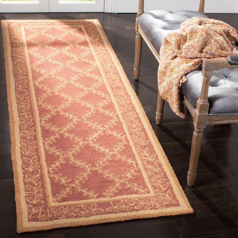 SAFAVIEH Handmade Chelsea Sunstripe Trellis French Country Wool Rug