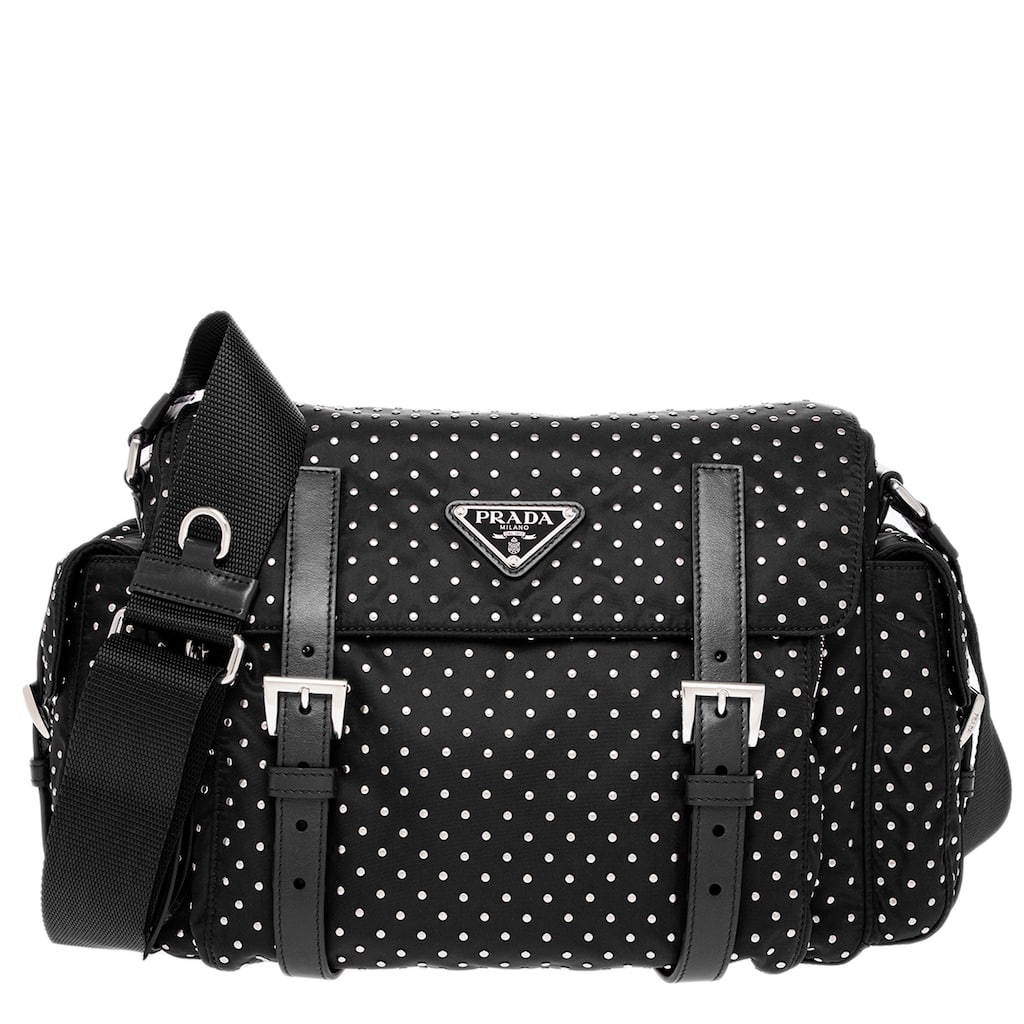 Prada Studded Shoulder Bag