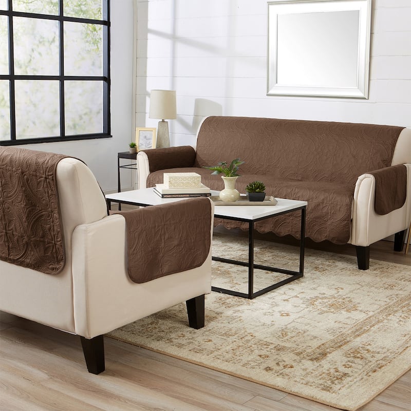Reversible Sofa Cover Quilted Pet Furniture Protector Slipcover