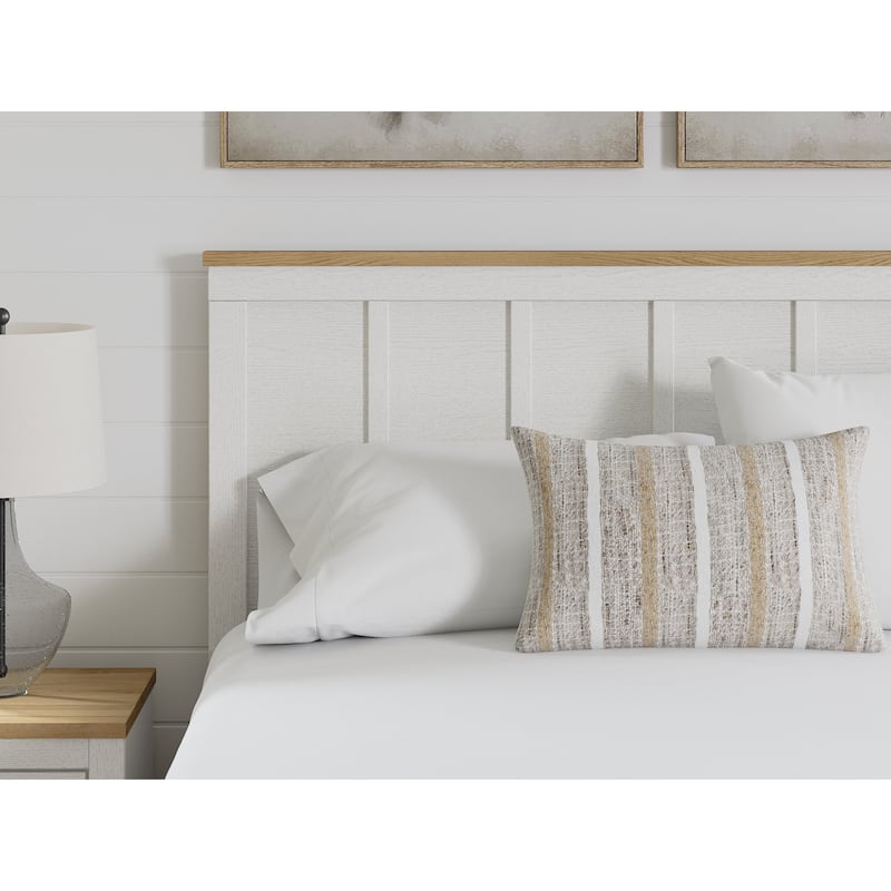 Signature Design by Ashley Linnocreek White/Brown Panel Headboard - Queen