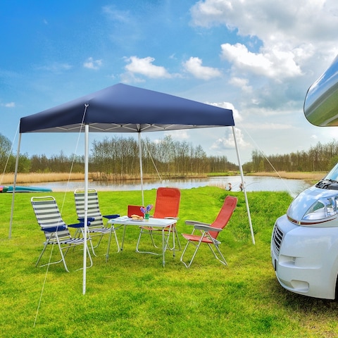 8 FT 10 FT Slanted Feet Pop-up Canopy Gazebo