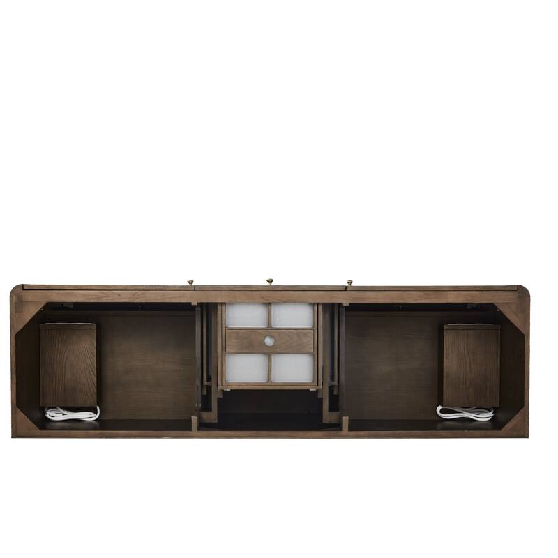 Gracyn 72" Double Vanity, Sable, w/FreePower Wireless Charger