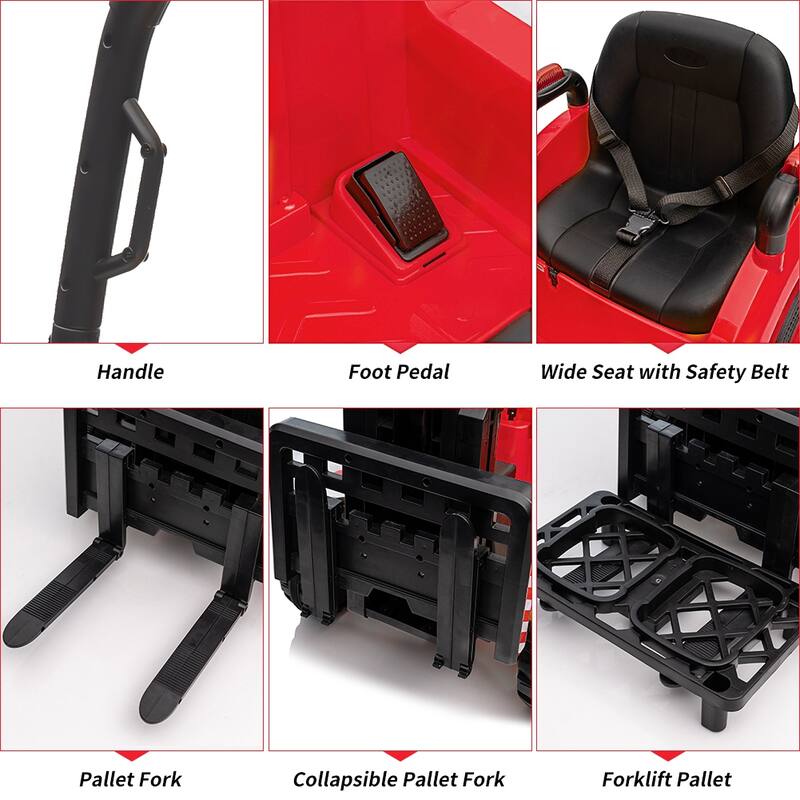 12V Ride-On Forklift Car with Tent and Remote Control