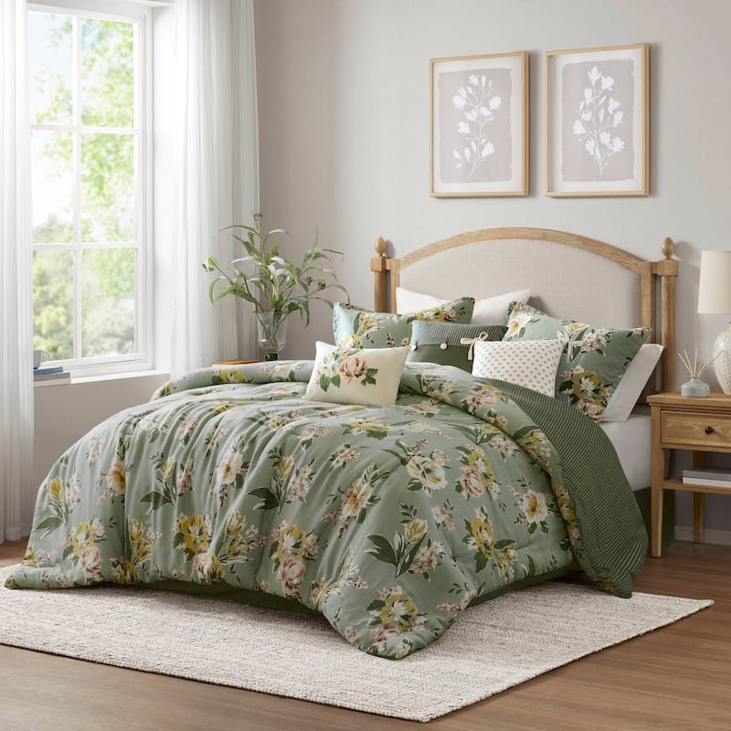 Madison Park Salara 7 Piece Vintage Floral Comforter Set