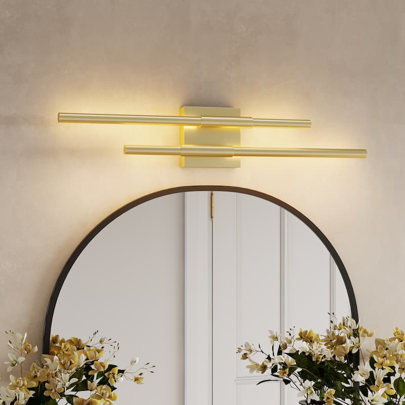 25'' Bathroom Vanity Light LED Fixtures Over Mirror Wall Sconce - Gold