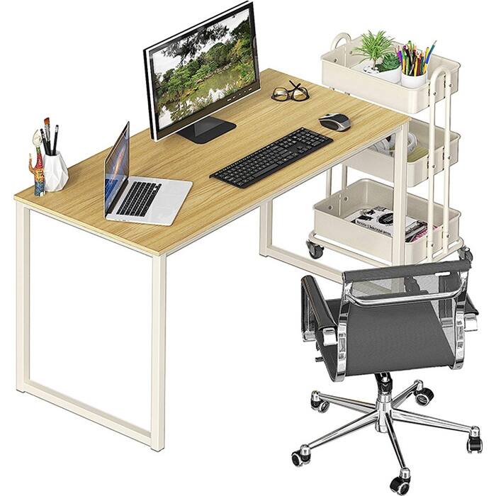 Home Office 48Inch Computer Desk, White/Oak Bed Bath & Beyond 40146852