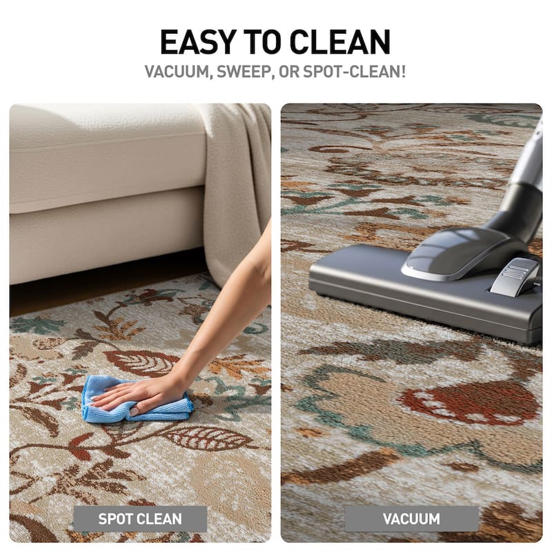 World Rug Gallery Contemporary Vine Floral Area Rug