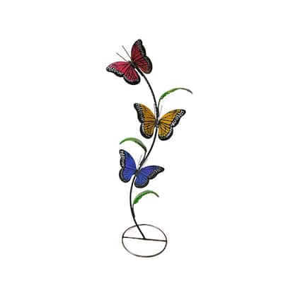 Rustic Arrow Three Butterflies on Base Garden Decor - 20L x 4W x 43H