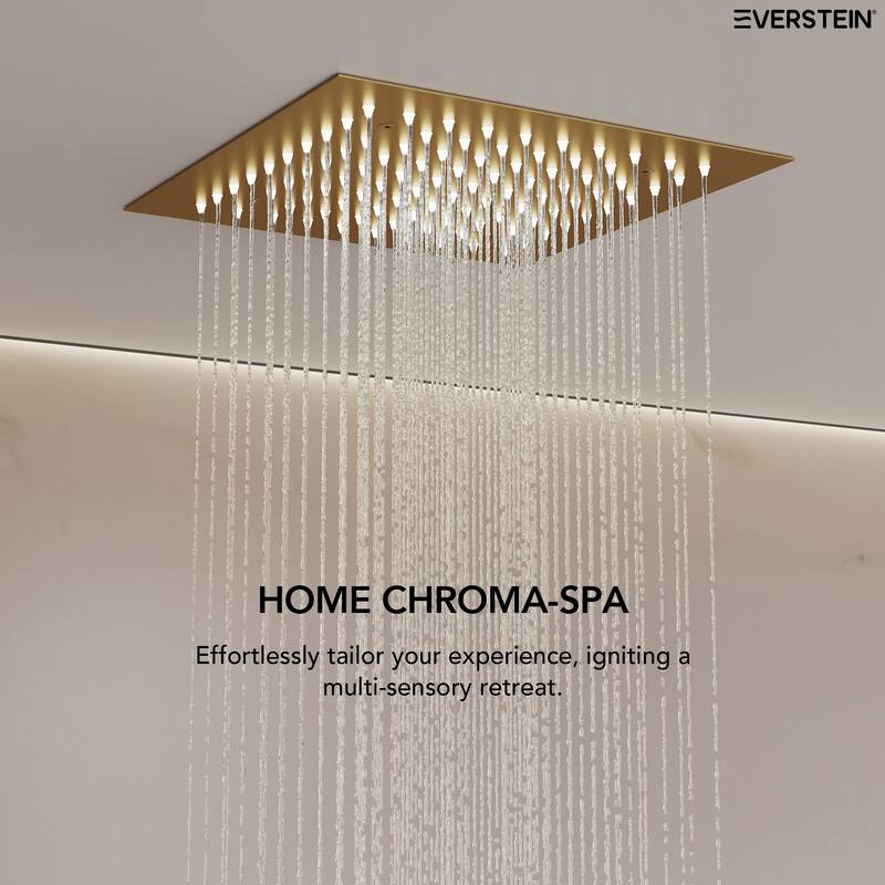 Celling Mounted 12 in. Rainfall LED Shower System with 6 in. Shower Head Handheld Shower Faucet Set