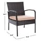 preview thumbnail 15 of 13, SAFAVIEH Outdoor Living Moore 3-Piece Lounge Set - 23"W x 27"D x 31"H