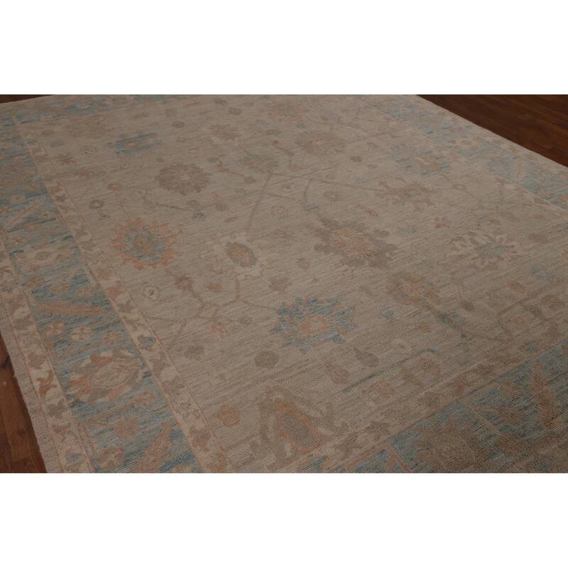 Oushak Turkish Area Rug Handmade Vegetable Dye Wool Carpet - 8'0"x 10'0"