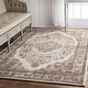 preview thumbnail 24 of 29, Nuloom Traditional Medallion Border Grey Rug 4' x 6' - Silver - Rectangle