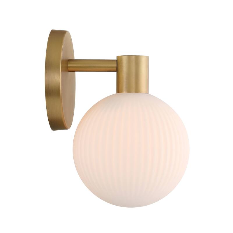 Minka Lavery 2991 Fenton 9" Tall Bathroom Sconce with Ribbed Glass