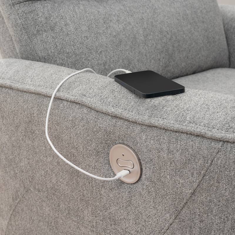 Colton Power Reclining Chair Grey