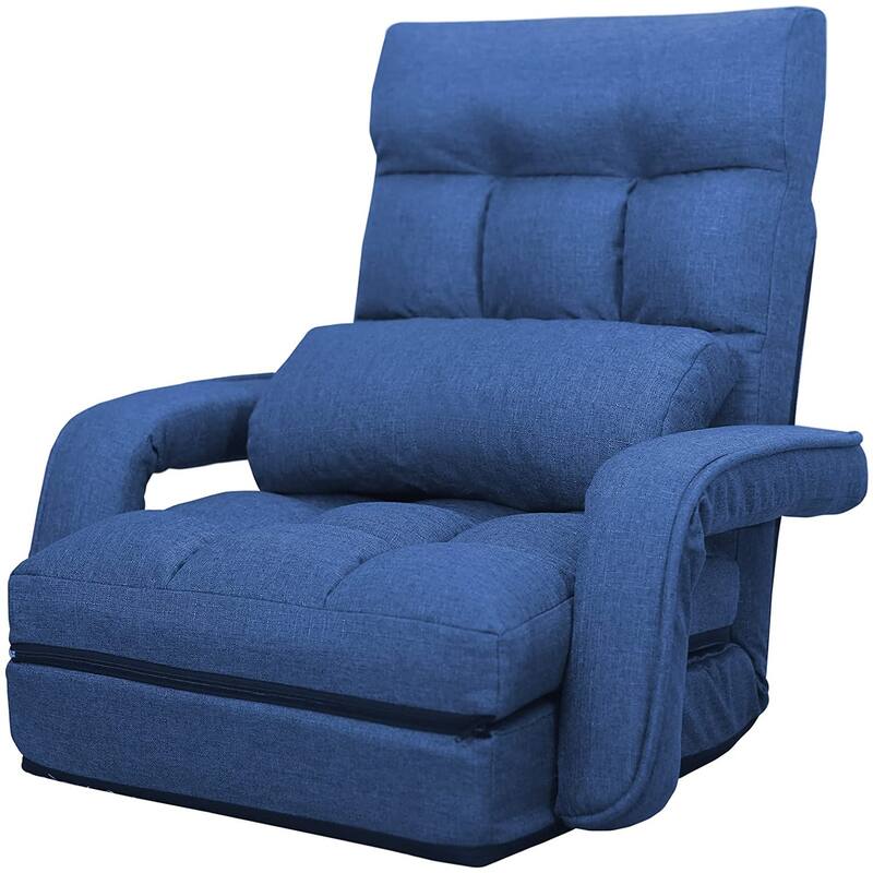 Adjustable 6-Position Floor Chair Folding Lazy Gaming Sofa,Indoor Chaise Lounge Sofa