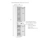 preview thumbnail 9 of 7, Crosley Seaside Tall Linen Cabinet Distressed White