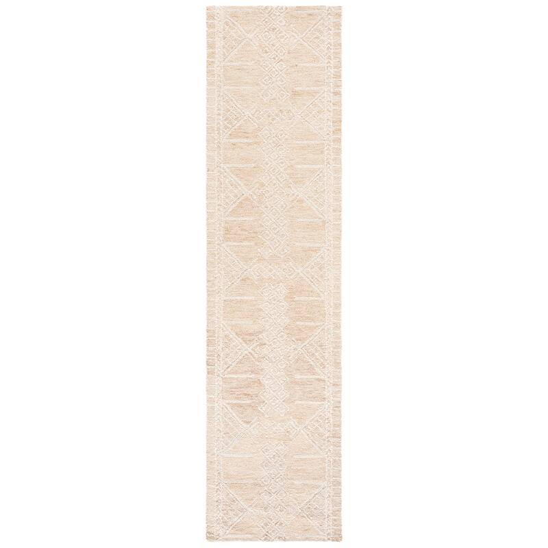 SAFAVIEH Handmade Metro Kitti Wool Rug - 2'3" x 9' Runner - Beige/Brown