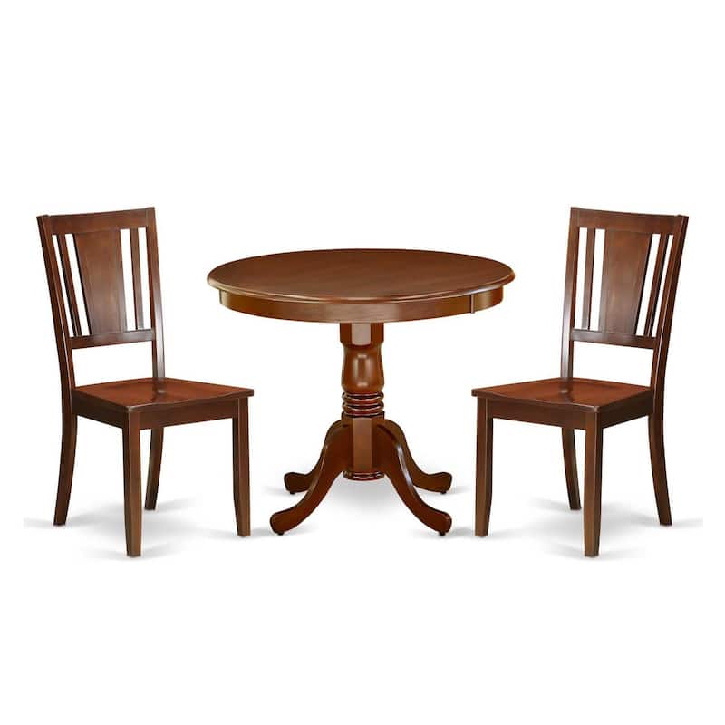 Round Dining Table Set - 36 Inch Table with 2 Chairs - Kitchen Dinette Set