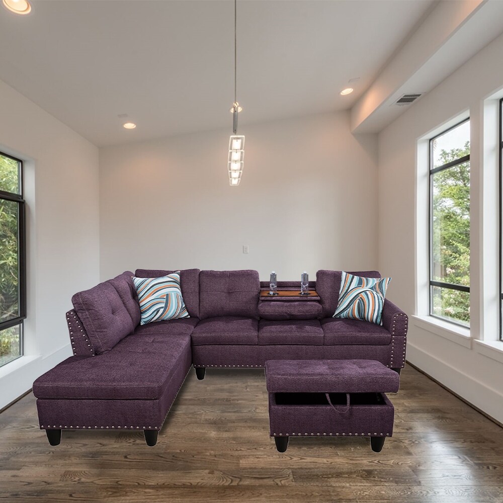 Purple and black 2025 sectional