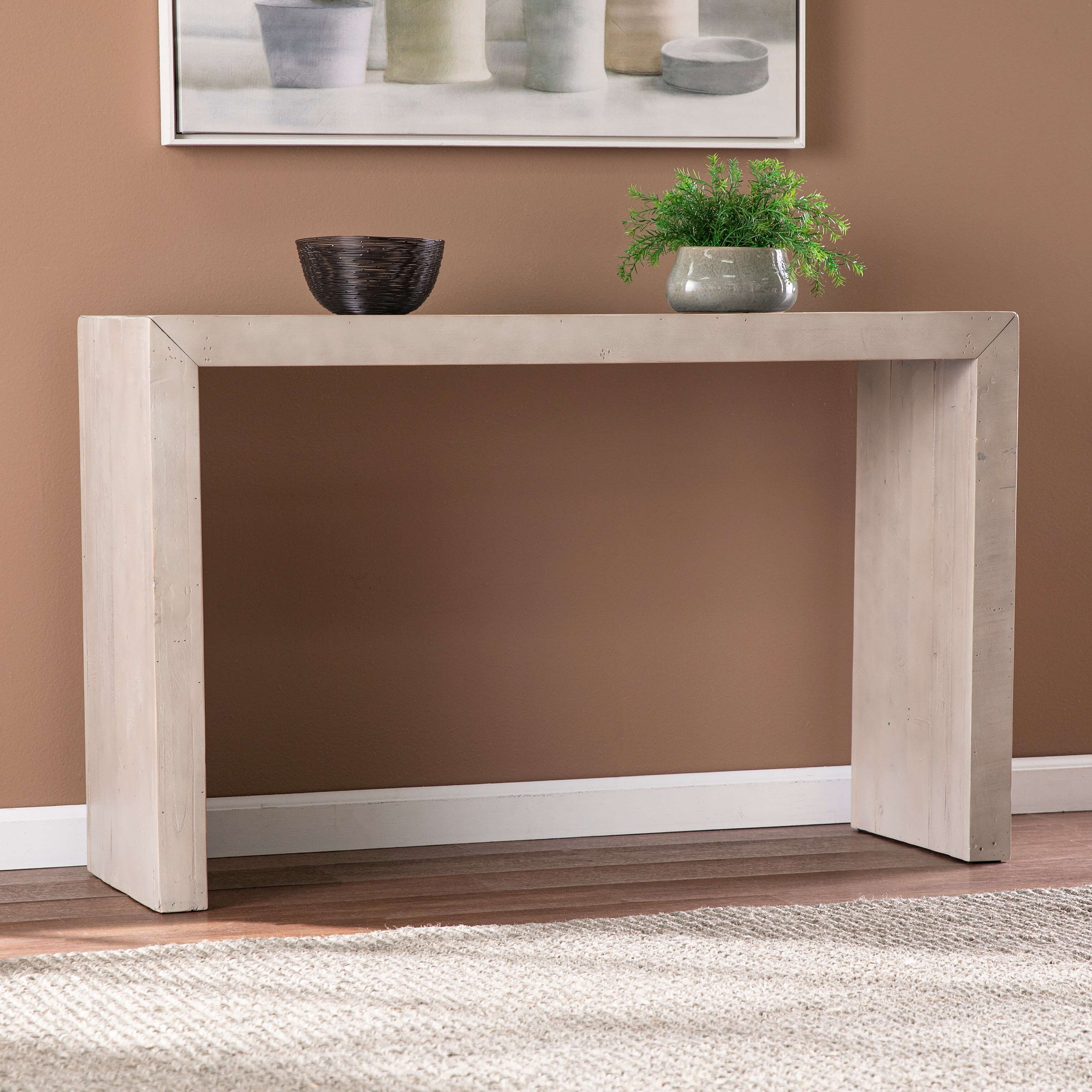 Carson carrington blythe black reclaimed wood console table new arrivals