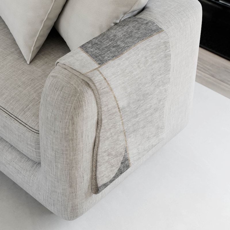 Premium Machine Washable Modern Chic Sherpa Throw Blanket - Taupe - 4'2" x 5'10"