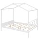 preview thumbnail 25 of 36, Full Size Wood House Bed with Storage Space and Roof