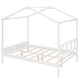 preview thumbnail 27 of 39, Kids Twin Size Wood Bed with House Frame & Roof - Playhouse Design
