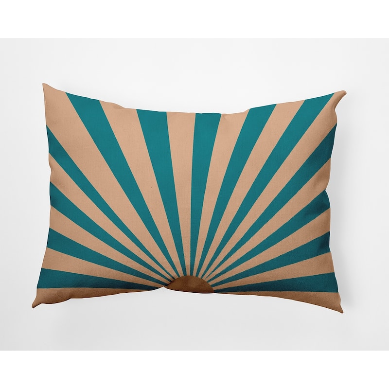 Sunset Indoor/Outdoor Throw Pillow - Lake Blue - 14" x 20"