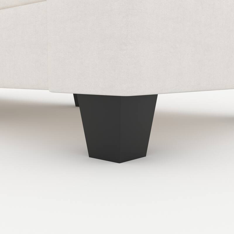 GDFStudio - Chenille L-Shaped 97" 5-Seater Sectional Sofa with Armrest Storage