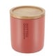 preview thumbnail 11 of 63, Sleek Cotton Pad Holder - Polyresin Bathroom Storage Container with Bamboo Lid - 4 L x 4 W x 4.6H