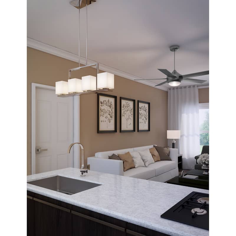 Design House 581124 Karsen Modern 2-Way Adjustable Keyed Entry Lever Satin Nickel - Satin Nickel