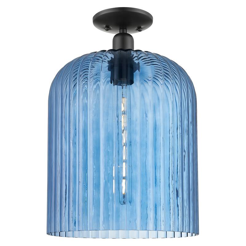 Innovations Lighting 716-1C-G559-12BL Bridal Veil 12" Wide Semi-Flush - Matte Black