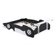 preview thumbnail 16 of 17, Full Size Race Car-Shaped Platform Bed with Wheels,Black N/A
