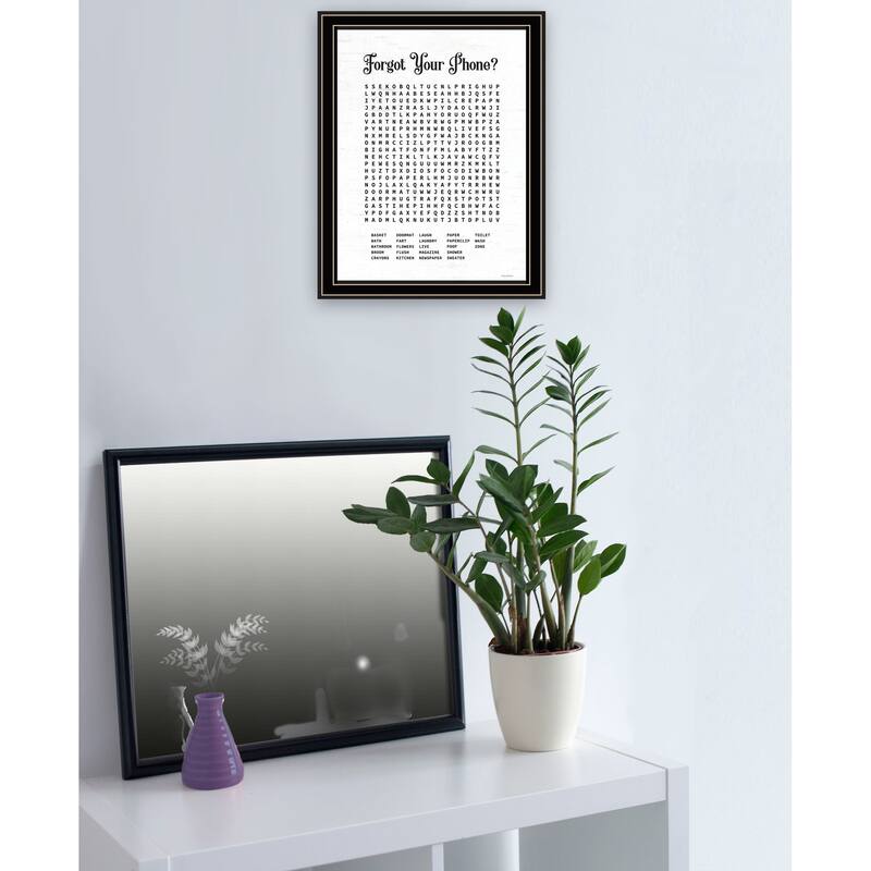 TrendyDecor4U Contemporary "Forgot Your Phone?" Framed Print Wall Art