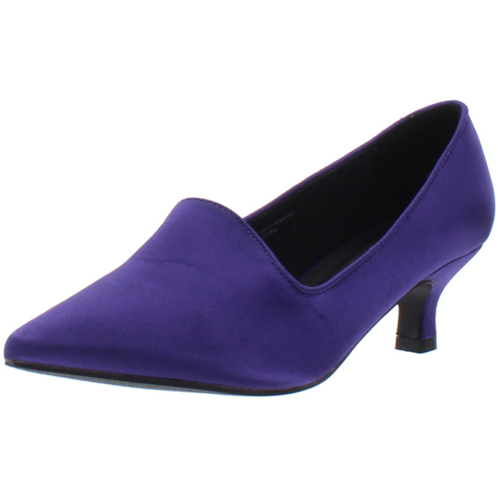 purple pointed heels