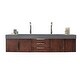 preview thumbnail 2 of 13, James Martin Vanities Mercer Island 72" Double Vanity, Coffee Oak with Brushed Nickel Hardware